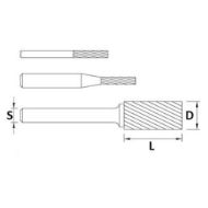 Billede af IBEX HM-fræsestift ZYAS cyl. m/endeskær (ALU) 10x20mm